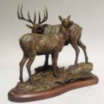 Title - Cold Springs Creek Elk
Medium - Bronze
Size - 14.25"T X 11.5" W  X 8.25"D
Edition - 38

